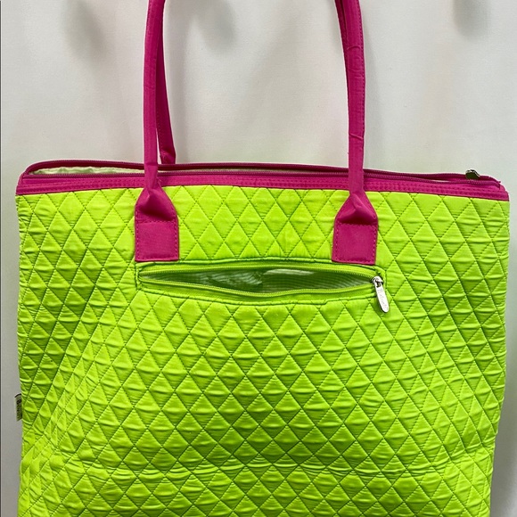 Belvah Quilted Women’s Baby Diaper Bag Neon Green - Picture 7 of 16